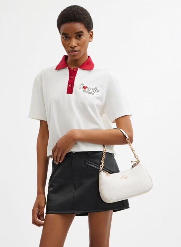 coachoutlet Coach Bag for Ladies classic teri shoulder bag, crossbody bag, handbag Glacier White - Image 2